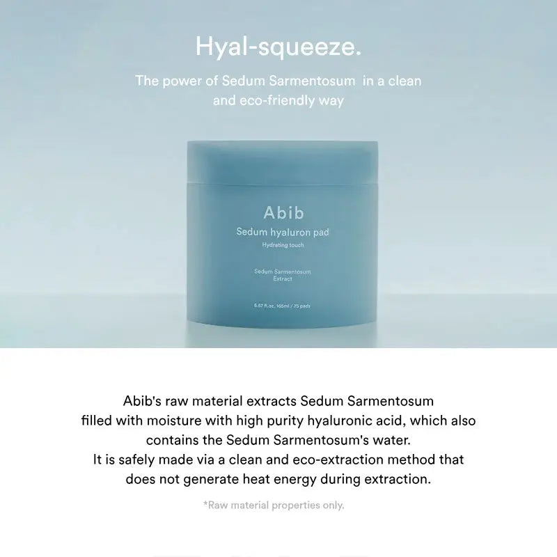 Abib Sedum Hyaluron Pad Hydrating Touch 165ml / 75pads-3