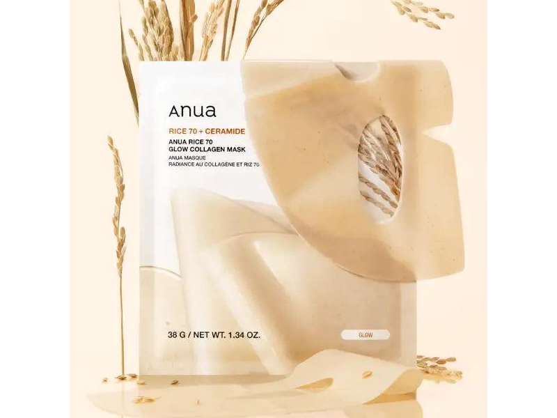 Anua Rice 70 Glow Collagen Mask 38g-0
