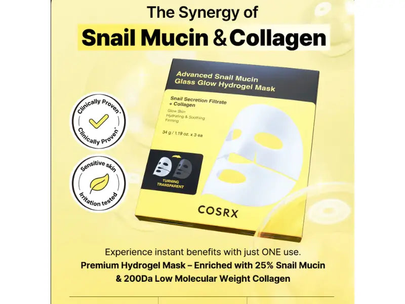 COSRX Advanced Snail Mucin Glass Glow Hydrogel Mask 35g-3
