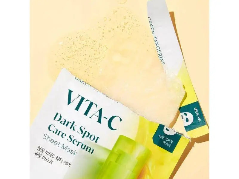 Goodal Green Tangerine Vita C Dark Spot Care Serum Sheet Mask 28g-4